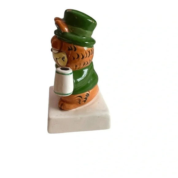 Vtg Garfield Figurine St. Patrick's Day We're All Irish One Day A Year 1978,1981 - Picture 6 of 10